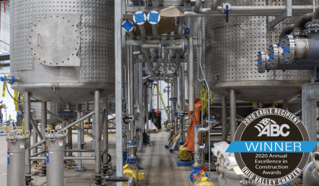 Synova warehouse. Labeled 2020 ABC EIC Eagle award winner.