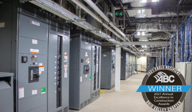 Electrical room. Labeled with 2021 ABC EIC Eagle Award winner.