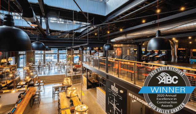 Interior overview of Brewdog bar. Labeled with 2020 ABC EIC Eagle Award winner.