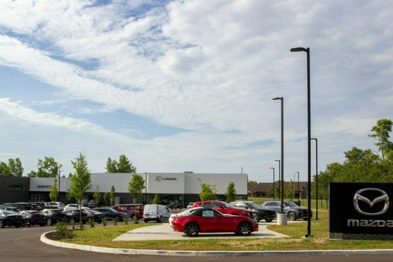 View of Mazda Dayton building from Lyons Ridge Dr.